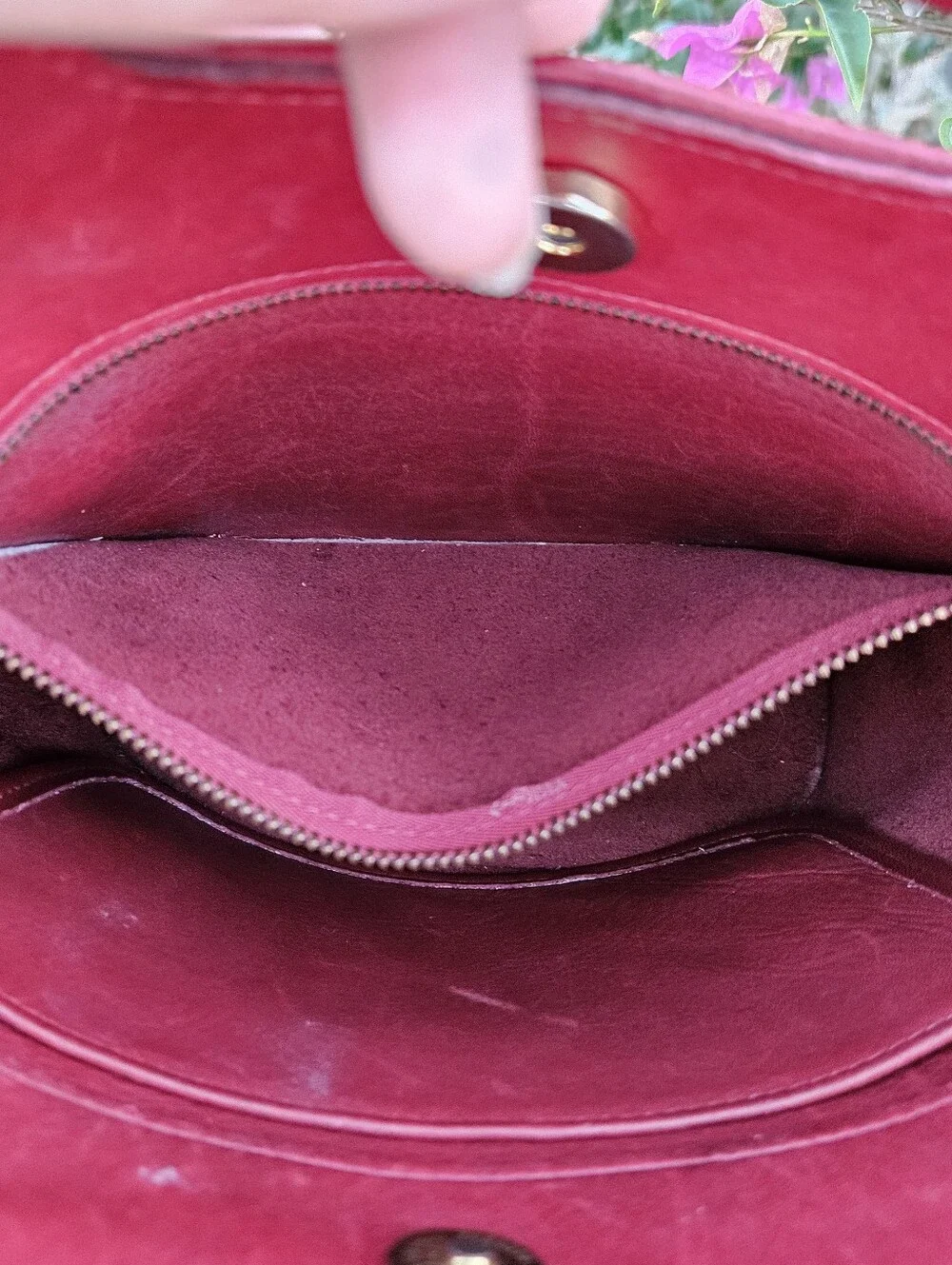 Vintage Coach 9993 Small Shopper Bag Leather Hangtag Red Leather Crossbody Mini - Picture 8 of 9